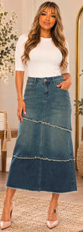 ✨ Be-Girl Stretch Denim Maxi Skirt