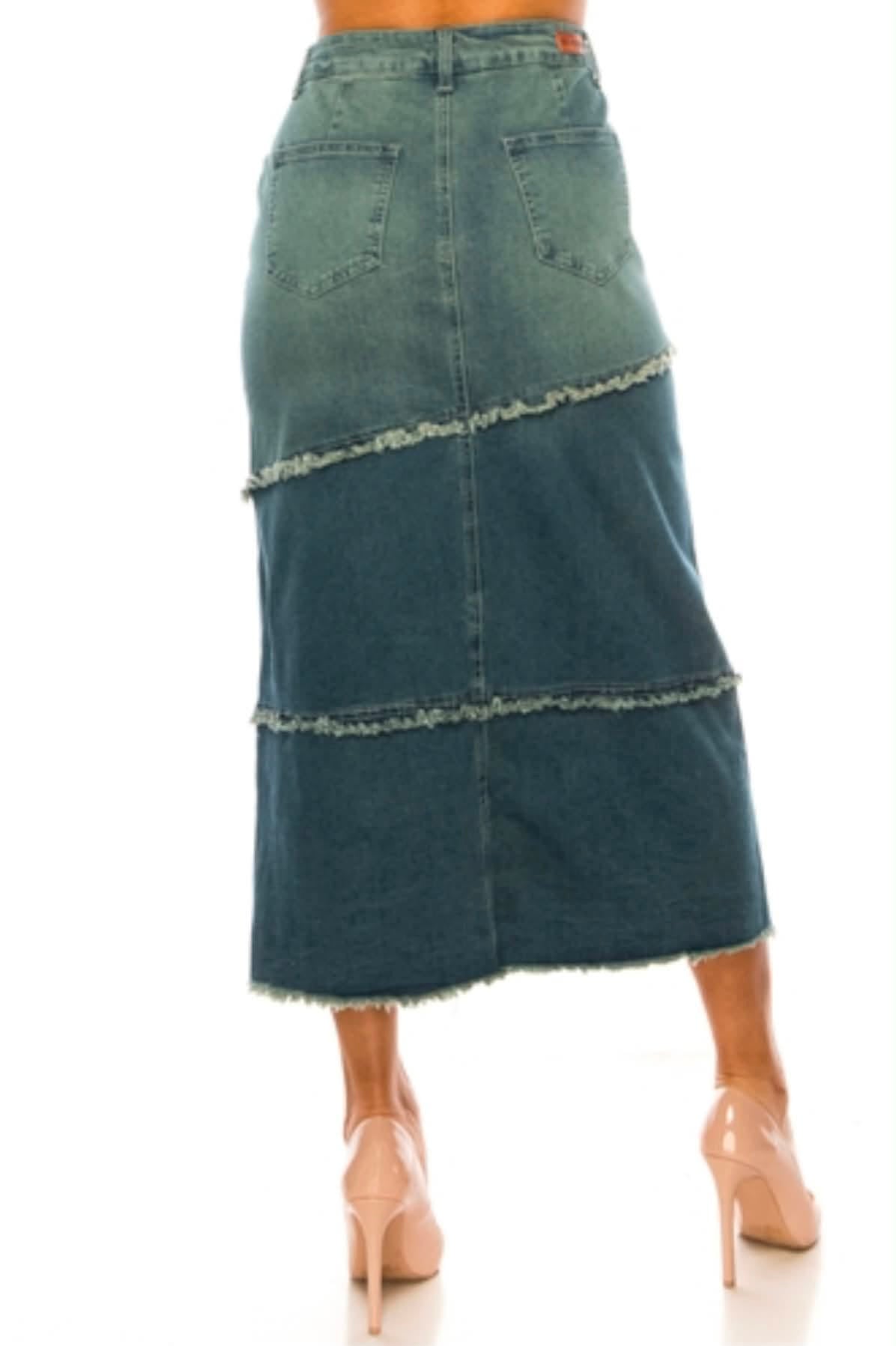 ✨ Be-Girl Stretch Denim Maxi Skirt