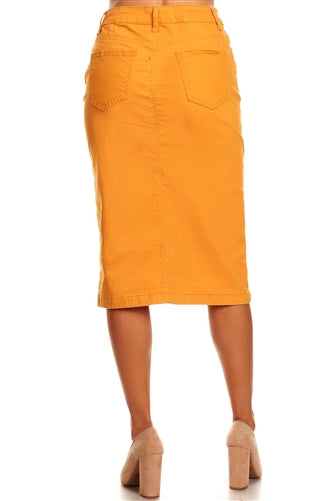 Preorder: Yam calf length skirt