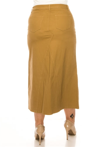 Preorder Khaki long skirt