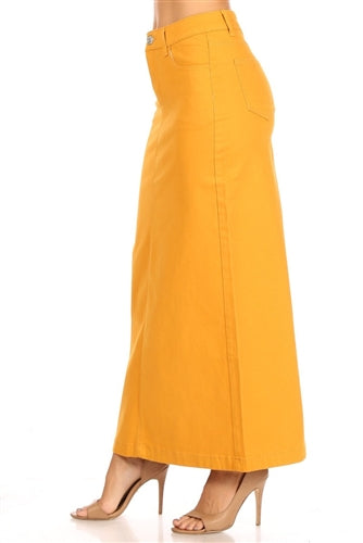 Preorder: Mustard long skirt