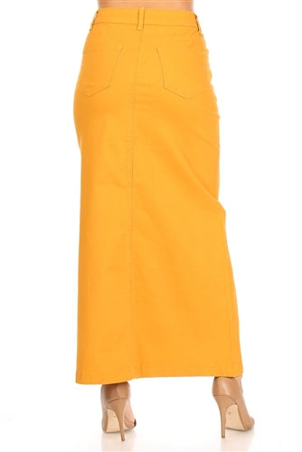 Preorder: Mustard long skirt