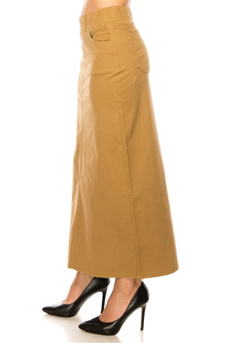 PreOrder Khaki long skirt