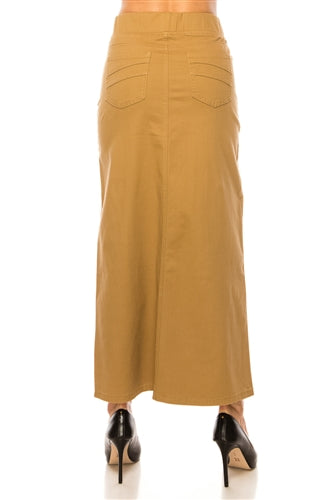 PreOrder Khaki long skirt
