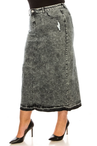 PreOrder  Black Snow long skirt