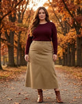 Preorder Khaki long skirt